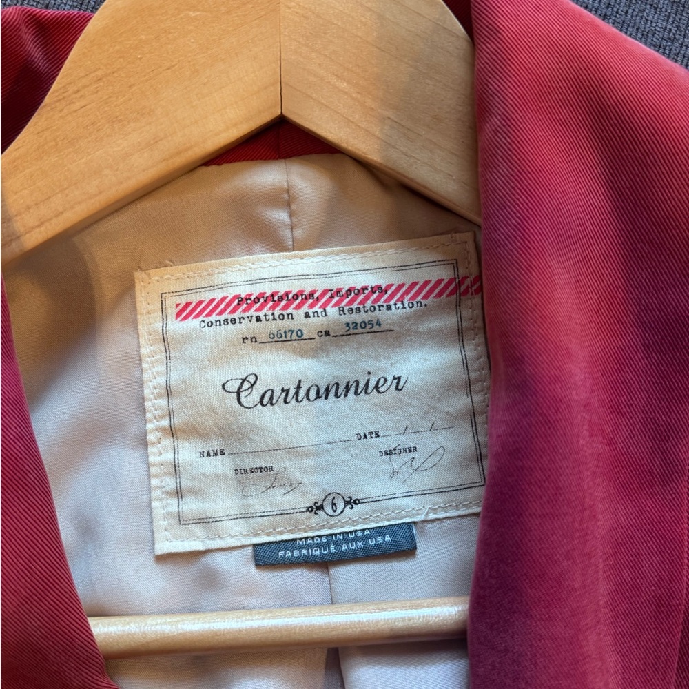 Anthropologie Cartonnier Red-orange Blazer size 6